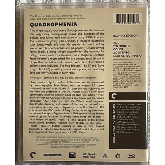 Quadrophenia - The Criterion Collection (Blu-ray) - The Who - Picture 2 of 5